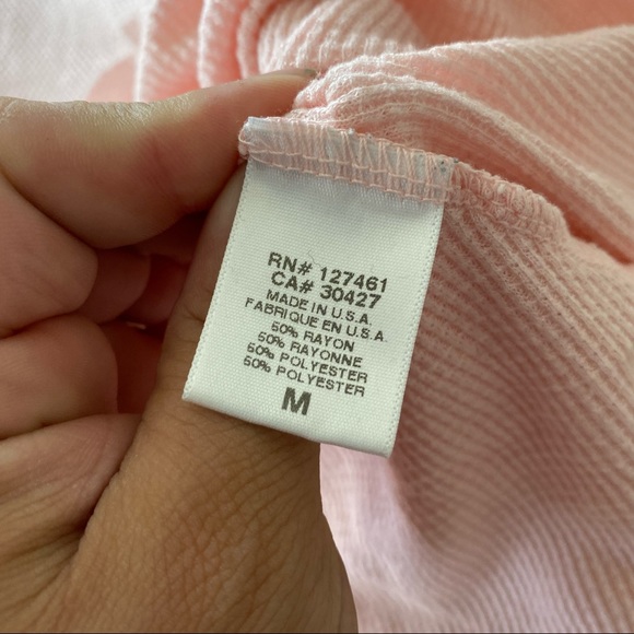 Wildfox Simply Sport Effortless W” Thermal Pullover Sweater/Top - Picture 5 of 10